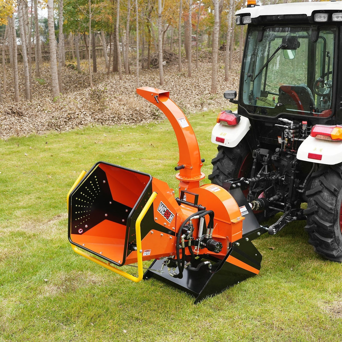 6" 3 Point Hydraulic Feeding PTO Wood Chipper for 20-50HP Tractor,  WC68H
