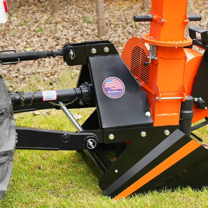 6" 3 Point Hydraulic Feeding PTO Wood Chipper for 20-50HP Tractor,  WC68H