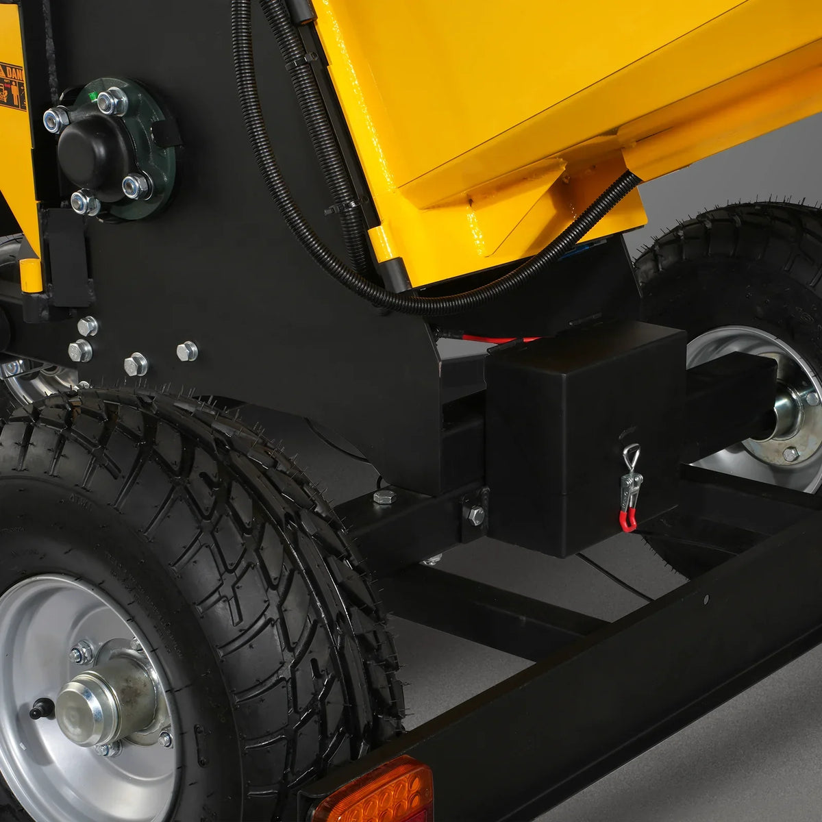 6 inch E-start Zonsen 420cc 15hp Gas Powered 4 - Wheel Drum Wood Chipper with Taillight ,  B150