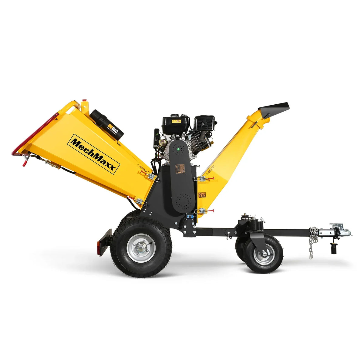 6 inch E-start Zonsen 420cc 15hp Gas Powered 4 - Wheel Drum Wood Chipper with Taillight ,  B150