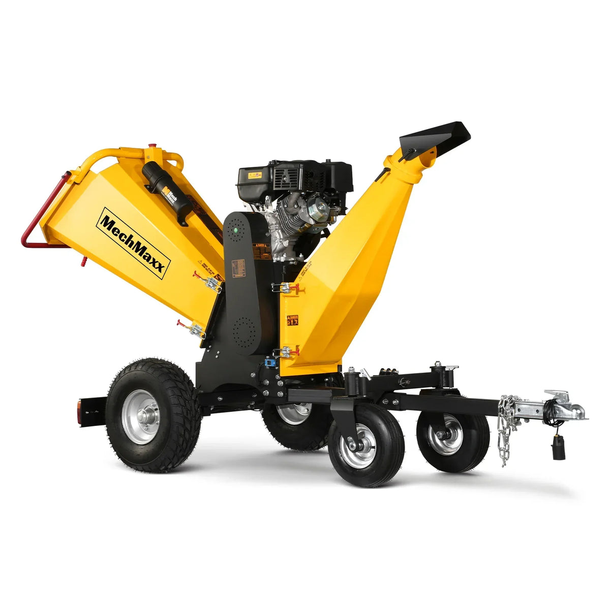 6 inch E-start Zonsen 420cc 15hp Gas Powered 4 - Wheel Drum Wood Chipper with Taillight ,  B150