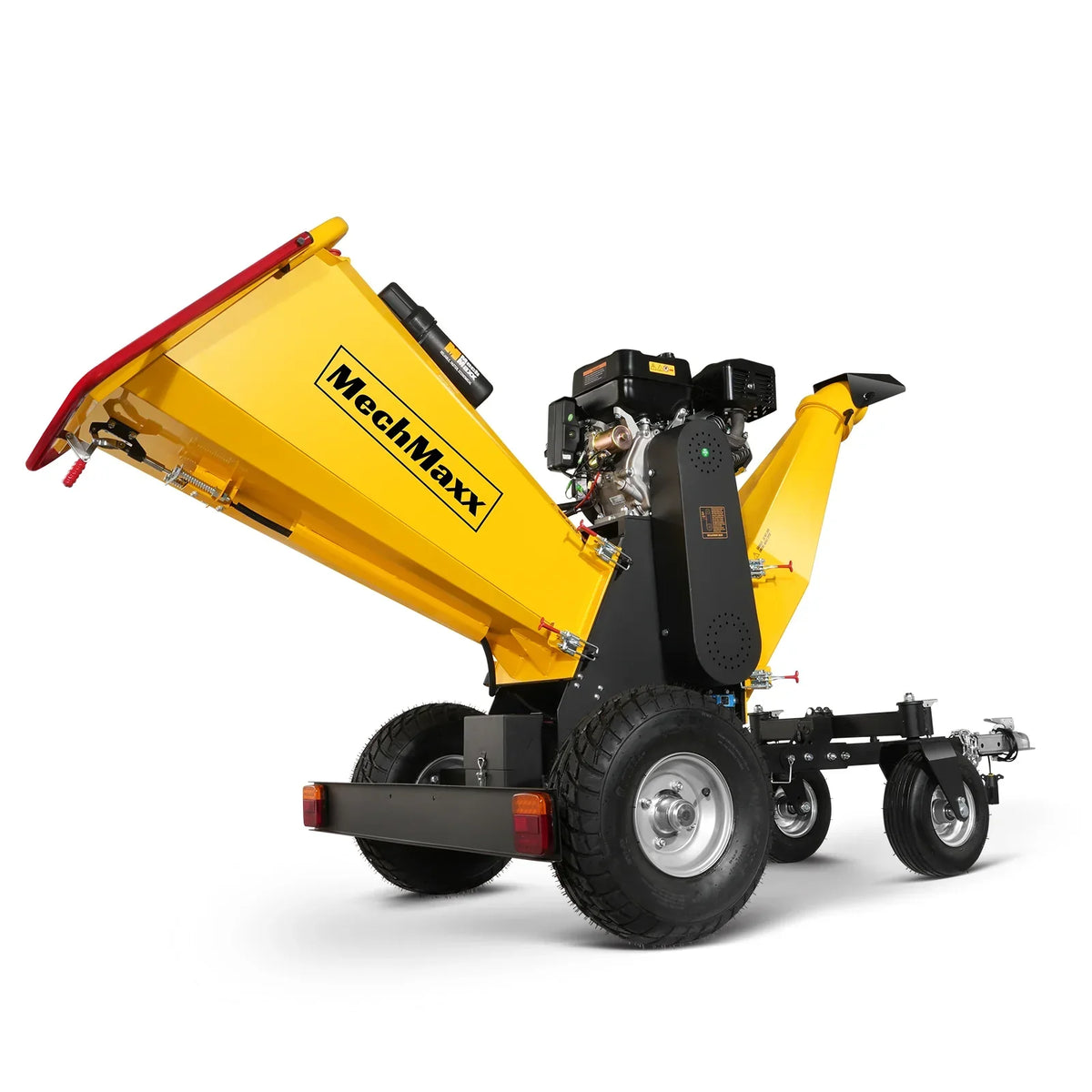 6 inch E-start Zonsen 420cc 15hp Gas Powered 4 - Wheel Drum Wood Chipper with Taillight ,  B150