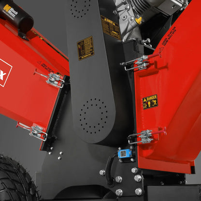 6 inch KOHLER E-Start 429cc 14HP Gas Powered 4 - Wheel Drum Wood Chipper with Taillight ,  B150