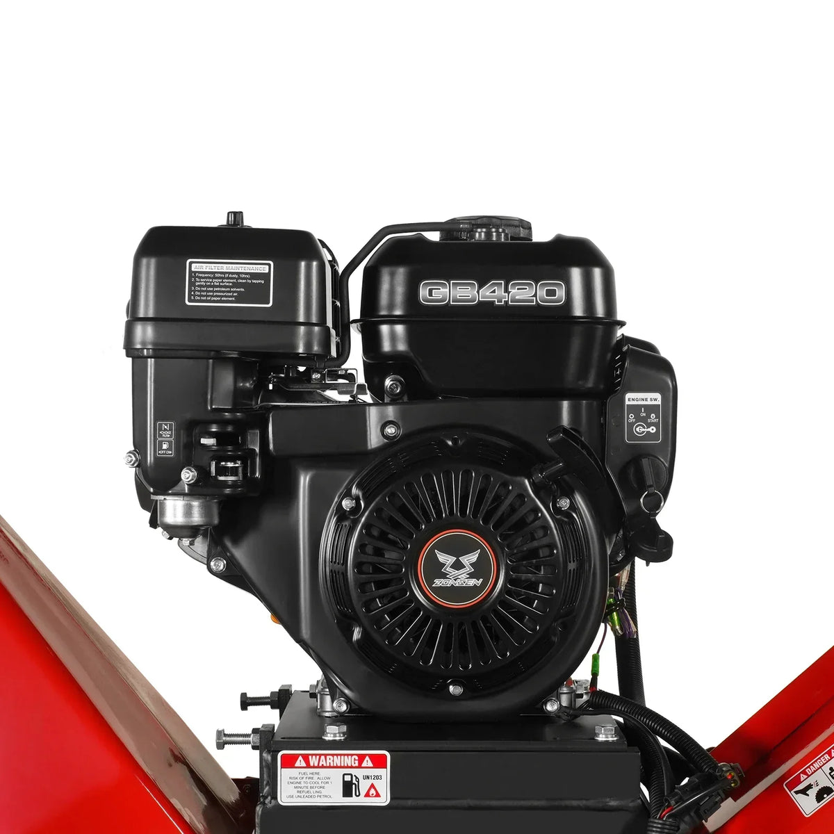 6 inch E-start ZONSEN 420cc 15hp Gasoline Engine Powered Drum Wood Chipper ,  P4206
