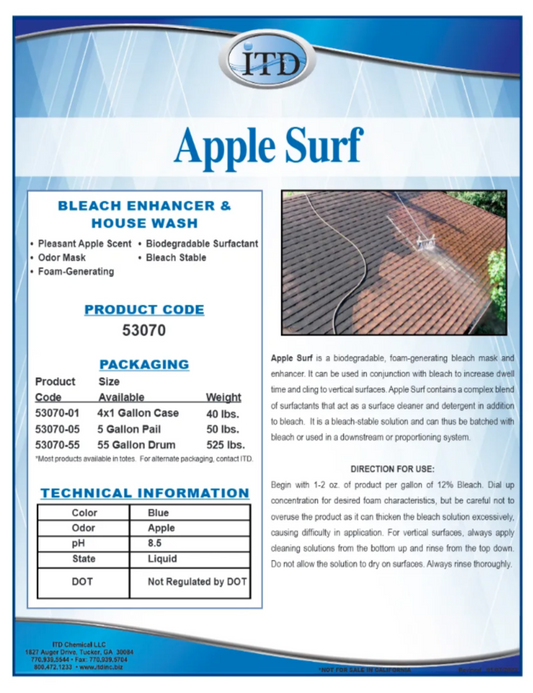 Apple Surf – Bleach Enhancer & House Wash 5 Gallon