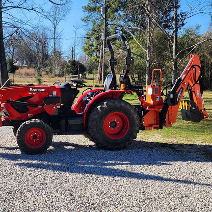 7' Tractor Backhoe Attachment with Mechanical Thumb,  12" Bucket,  ISO/SAE Switchable Controls,  Self-Contained Hydraulic System,  3 Point Hitch Cat.1,  15-50 HP,  BH660M