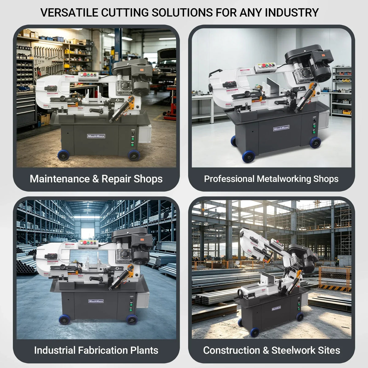 7" x 12" Metal Band Saw, 1.5 HP 115V/230V Dual Voltage 4-Speed Horizontal Vertical Bandsaw with Hydraulic Downfeed, Coolant System & Adjustable Angle Cutting for Steel, Aluminum, Pipe & Structural Metal BS-712N