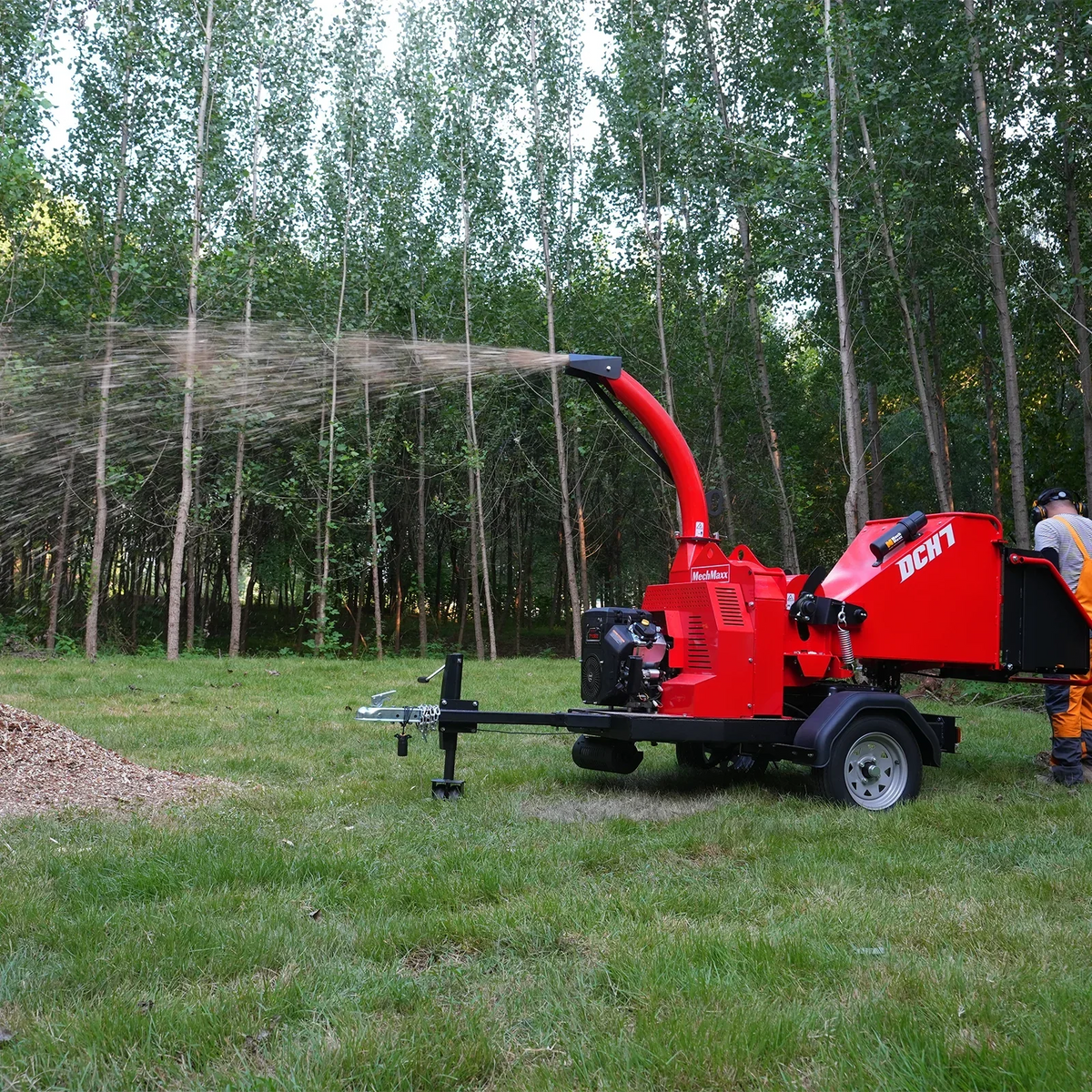 25hp 750cc Twin Cylinder ZONSEN Petrol Engine 7" Hydraulic Feeding Commerical Wood Chipper,  DCH7