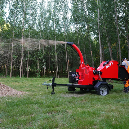 25hp 750cc Twin Cylinder ZONSEN Petrol Engine 7" Hydraulic Feeding Commerical Wood Chipper,  DCH7