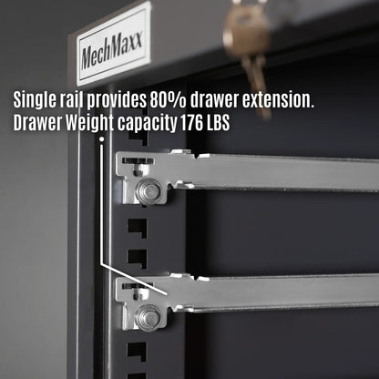Heavy Duty Modular Drawer Cabinet - 11 Drawer 59" H x 28.5" W x 22.5" D Tool Storage Organizer,  Steel Construction