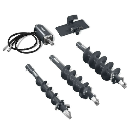 Mini Skid Steer Drive Auger with 6" ,  9" ,  12" Dia. Auger Bits