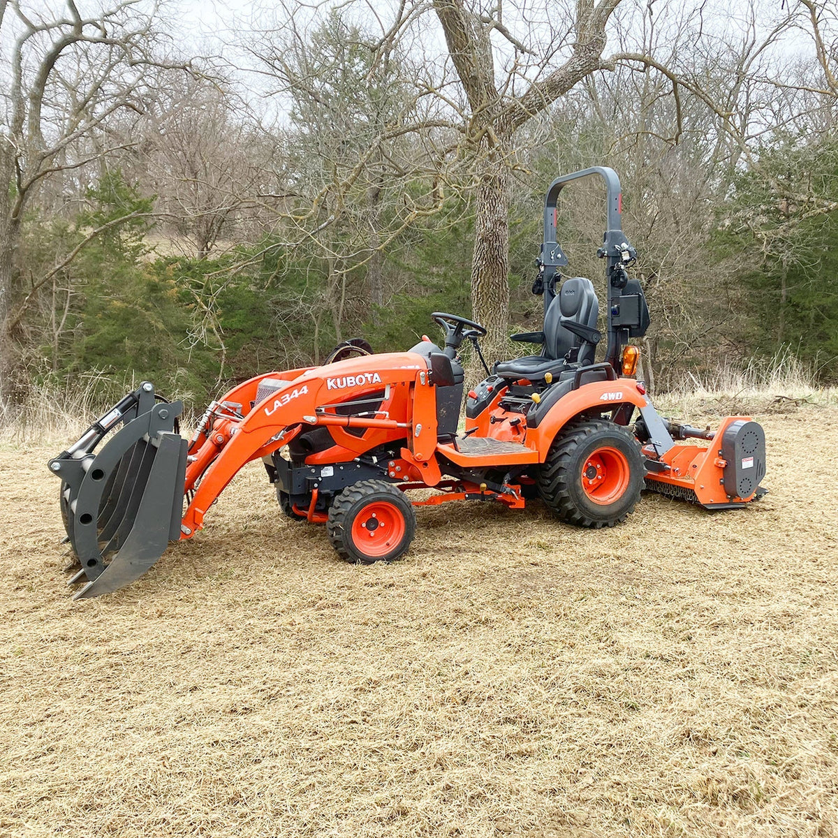 3-Point PTO Stump Grinder & 60'' PTO Flail Mower Bundle, SG24&EFS60