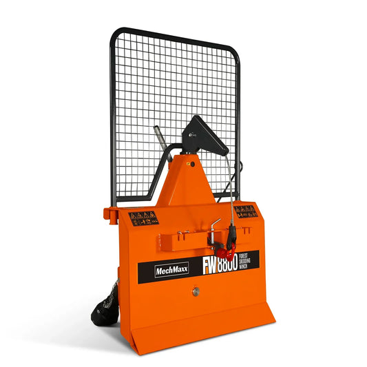 8800lbs 3-Point Hitch Forestry Log Skidding Winch,  200ft Cable Length,  25-60 HP Tractor,  Category 1 Hookup,  FW8800