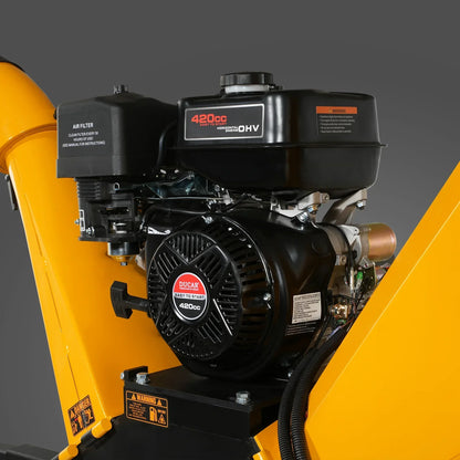 5 inch E-start DUCAR 420cc Gasoline Engine Powered Wood Chipper,  GS1500