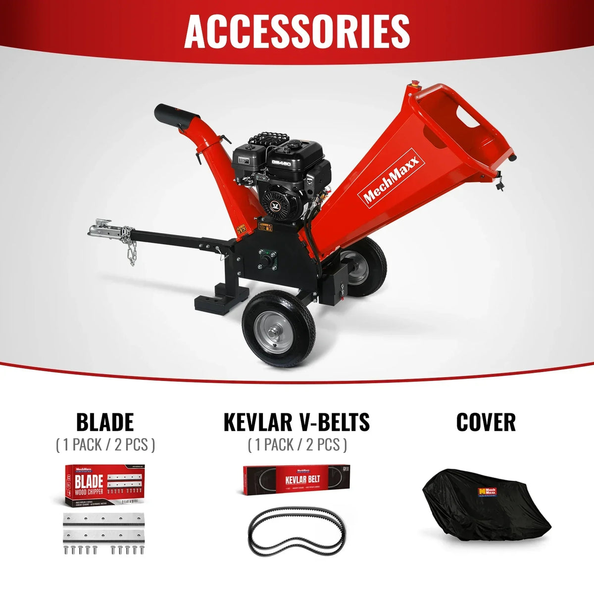 5 inch E-start ZONSEN 459cc Gasoline Engine Powered Wood Chipper ,  GS1500