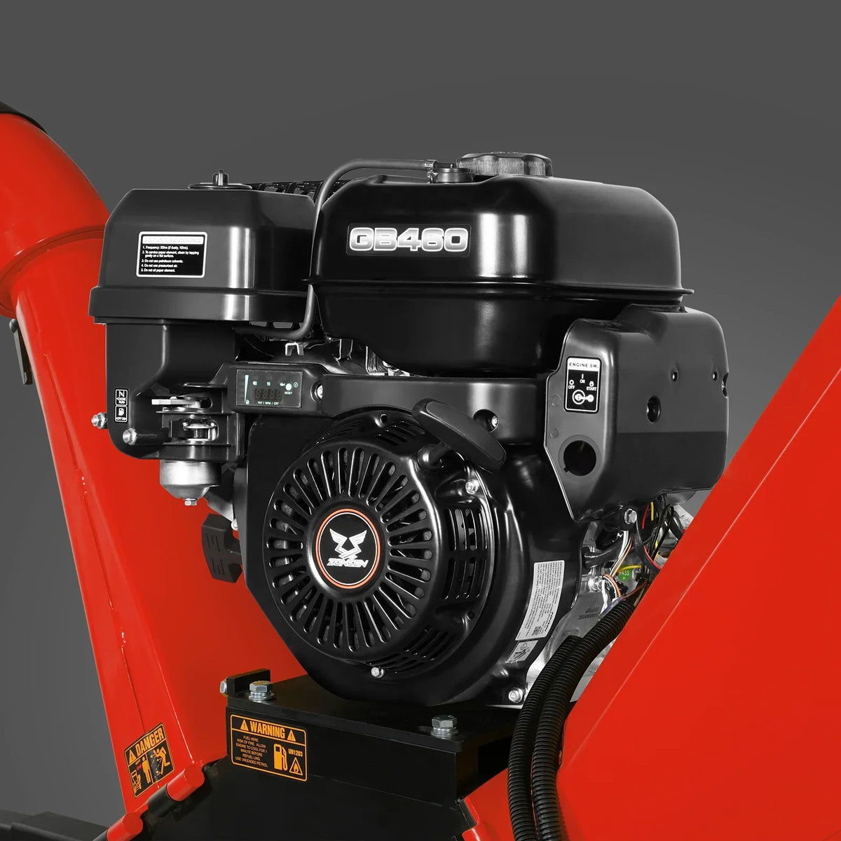 5 inch E-start ZONSEN 459cc Gasoline Engine Powered Wood Chipper ,  GS1500