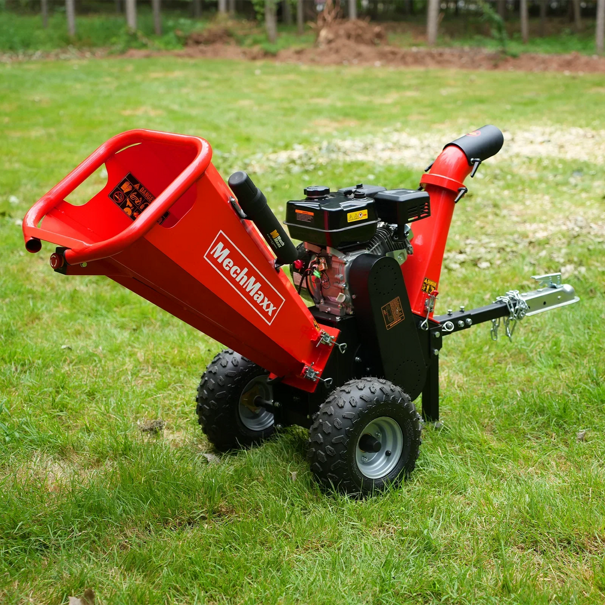 4 inch DUCAR 212cc 7hp Gas Engine Powered Wood Chipper with Towbar,  GS650