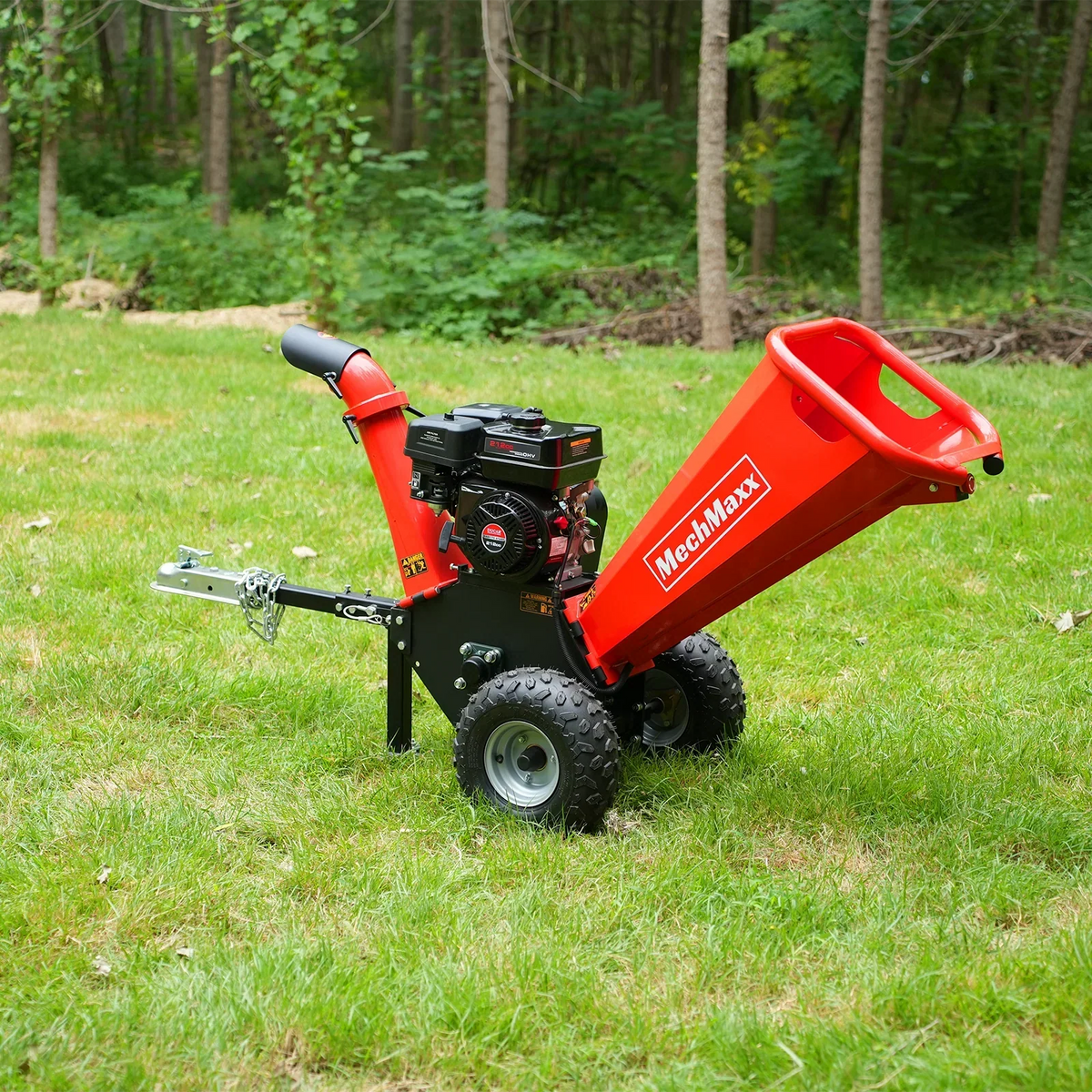 4 inch DUCAR 212cc 7hp Gas Engine Powered Wood Chipper with Towbar,  GS650