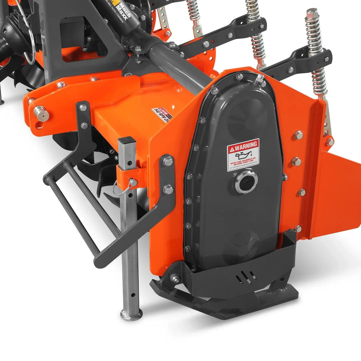 90 in Heavy Duty Rotary Tiller,  3 Point Hitch Cat.2,  Gear Drive,  PTO Shaft Included with Slip Clutch,  50-90 HP,  HRT90