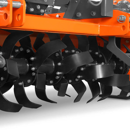 90 in Heavy Duty Rotary Tiller,  3 Point Hitch Cat.2,  Gear Drive,  PTO Shaft Included with Slip Clutch,  50-90 HP,  HRT90