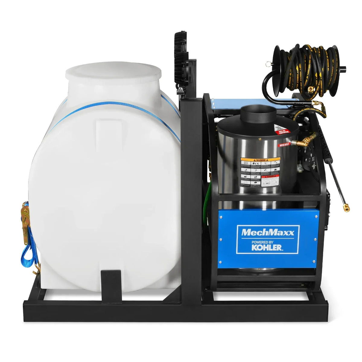 4000 PSI 4 GPM KOHLER E-Start Engine Hot Water Pressure Washer Skid Mounted with 175 Gal Tank,  HPW40KT