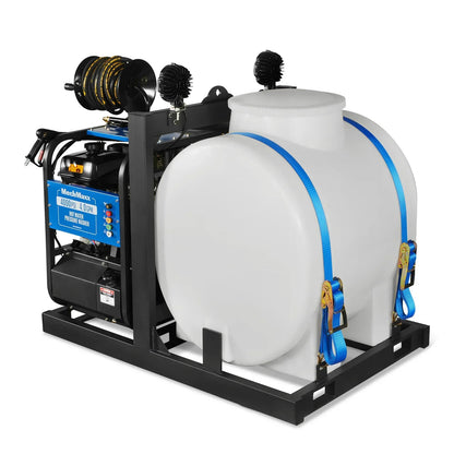 4000 PSI 4 GPM KOHLER E-Start Engine Hot Water Pressure Washer Skid Mounted with 175 Gal Tank,  HPW40KT