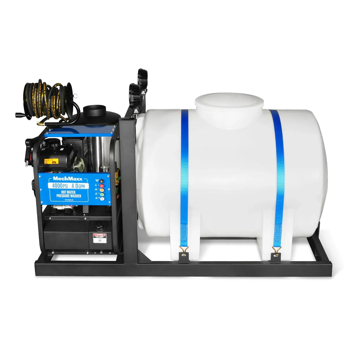 4000 PSI 4 GPM KOHLER E-Start Engine Hot Water Pressure Washer Skid Mounted with 245 Gal Tank,  HPW40KBT