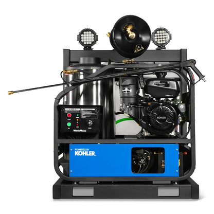 4000 PSI 4 GPM KOHLER E-Start Engine Hot Water Pressure Washer Skid Mounted with 245 Gal Tank,  HPW40KBT