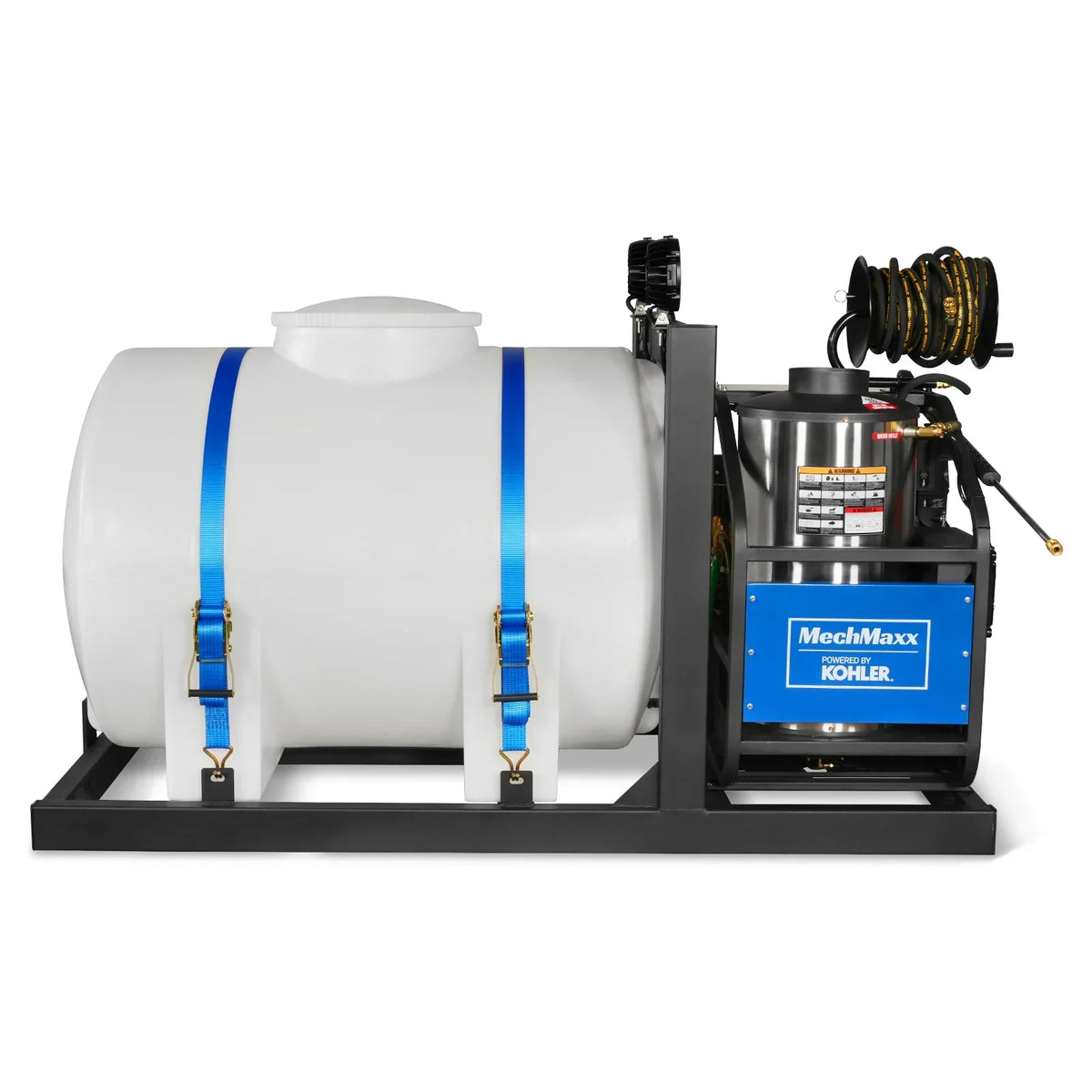 4000 PSI 4 GPM KOHLER E-Start Engine Hot Water Pressure Washer Skid Mounted with 245 Gal Tank,  HPW40KBT