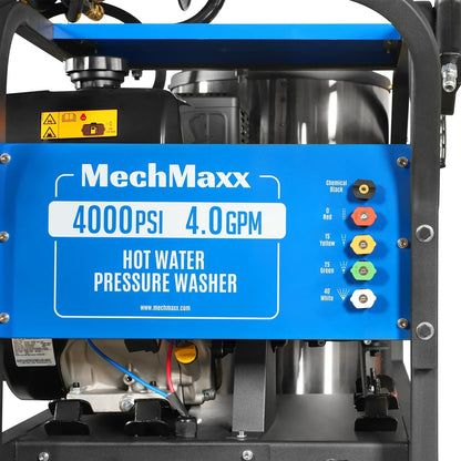 4000 PSI 4 GPM KOHLER E-Start Engine Hot Water Pressure Washer with Hose Reel,  HPW40K