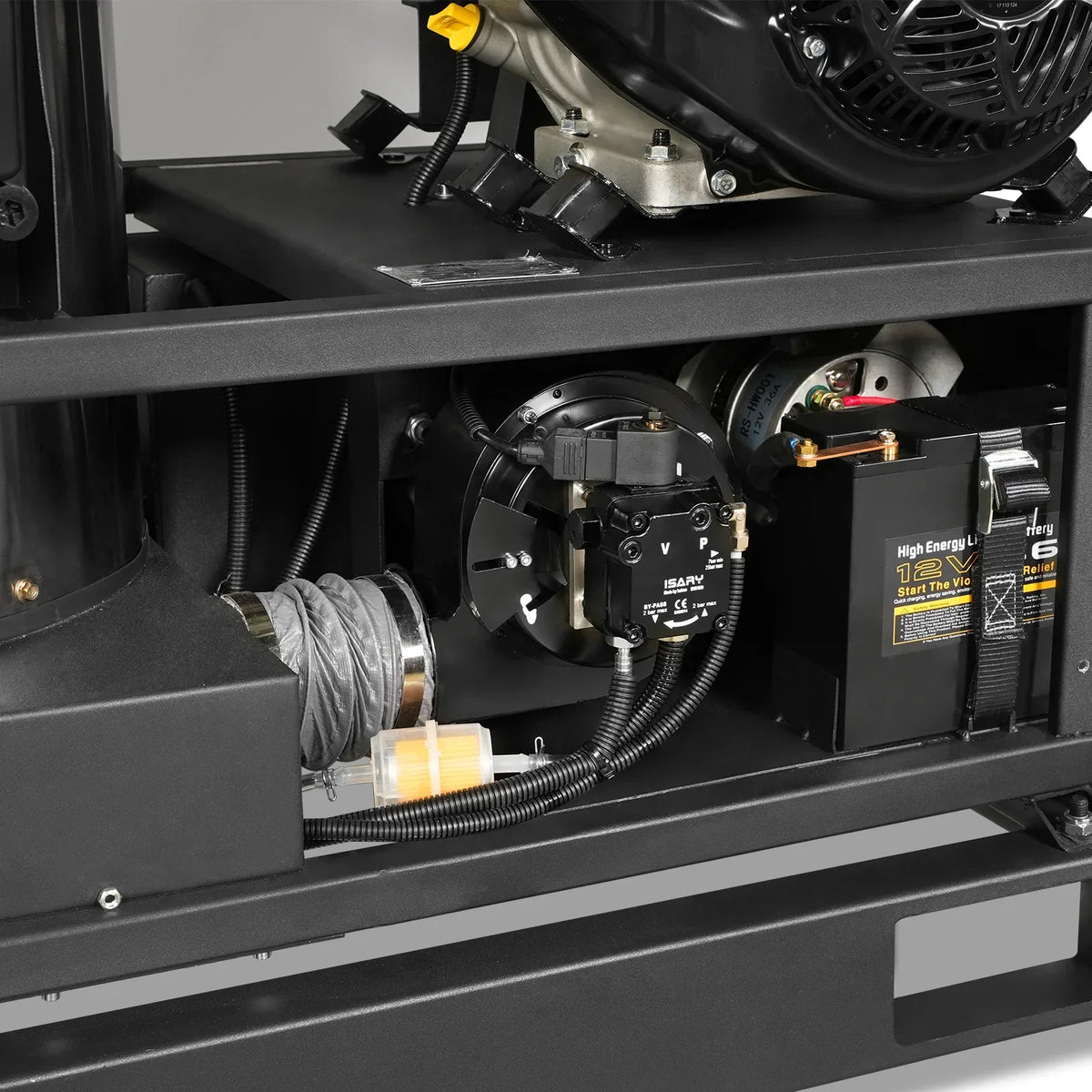 4000 PSI 4 GPM KOHLER E-Start Engine Hot Water Pressure Washer Skid Mounted with 175 Gal Tank,  HPW40KT
