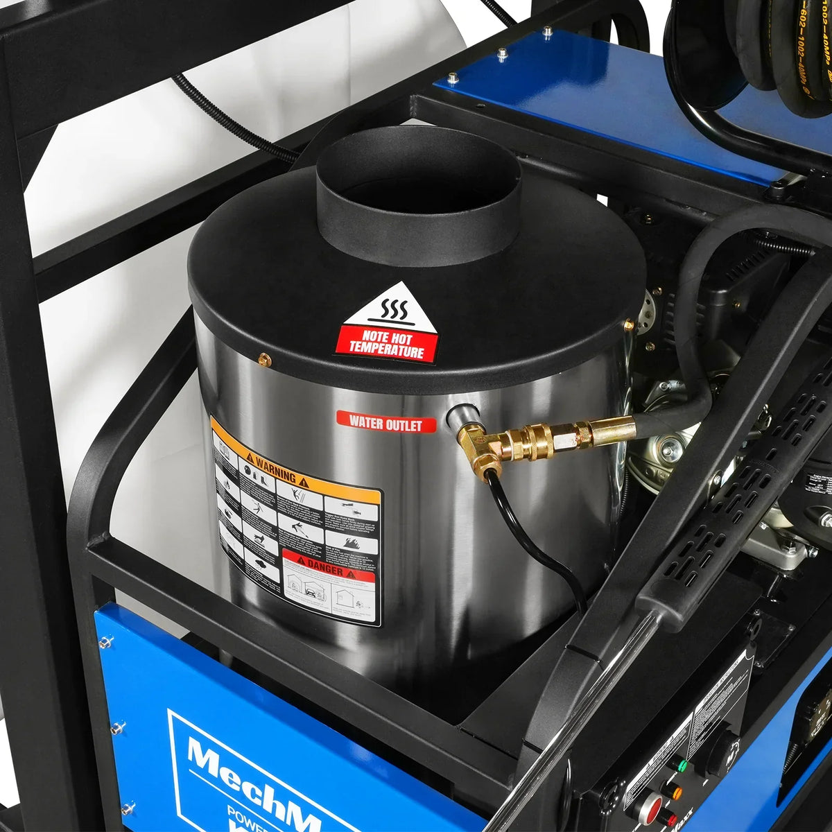 4000 PSI 4 GPM KOHLER E-Start Engine Hot Water Pressure Washer Skid Mounted with 245 Gal Tank,  HPW40KBT