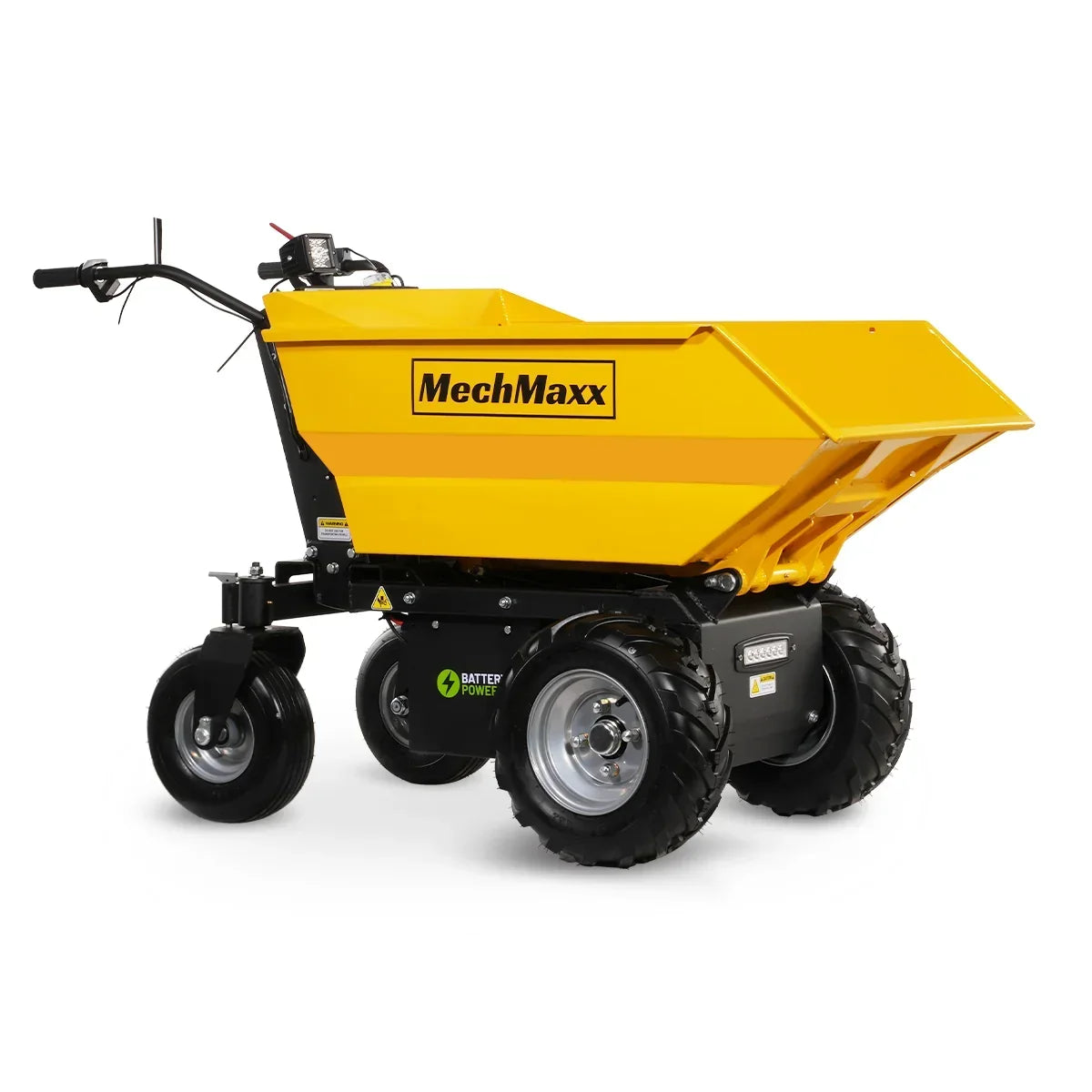 MechMaxx 1100Lbs Loading Battery Powered Barrow Electric Mini Dumper for Sale,  1000W 48V Brushless DC Motor,  E50