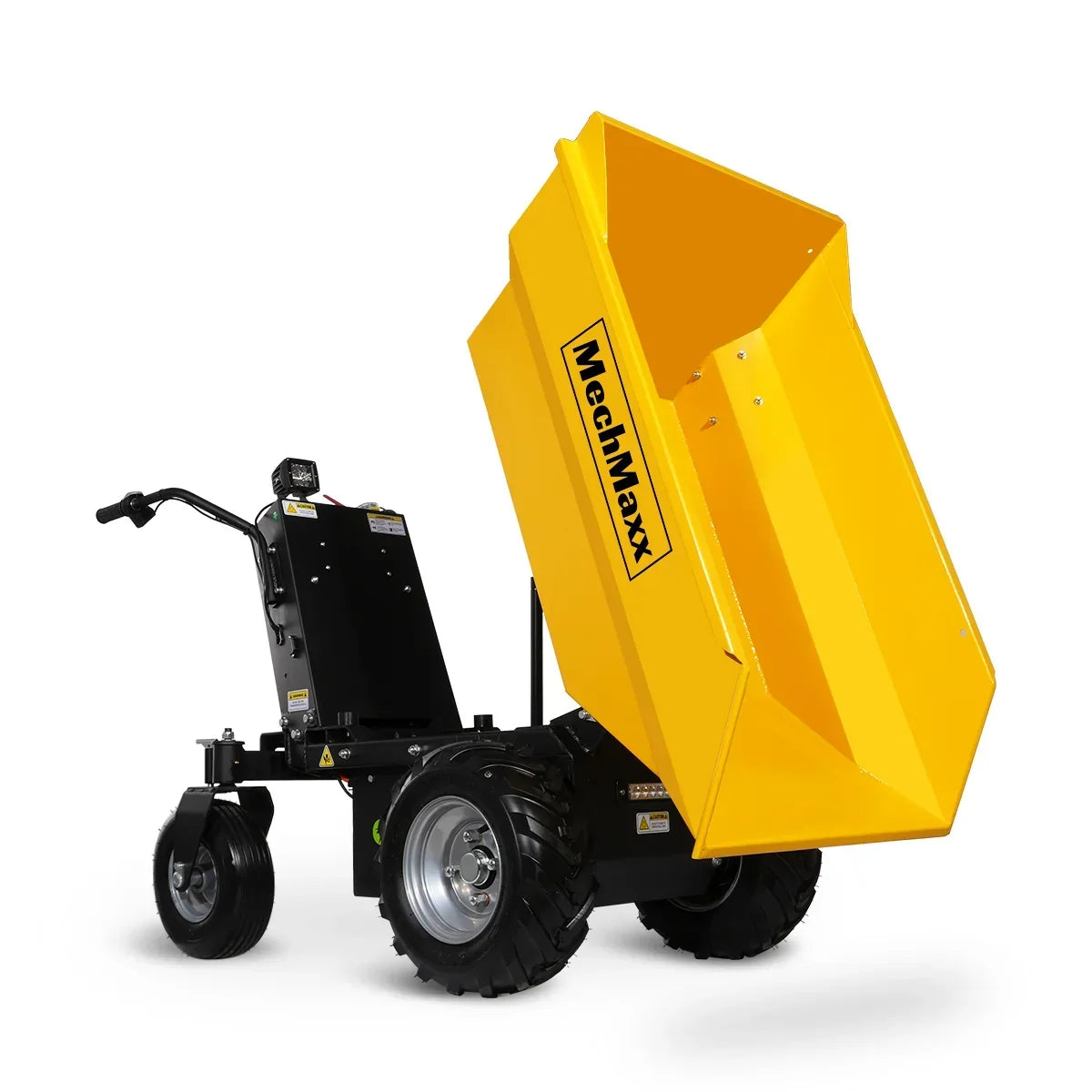 MechMaxx 1100Lbs Loading Battery Powered Barrow Electric Mini Dumper for Sale,  1000W 48V Brushless DC Motor,  E50