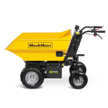 MechMaxx 1100Lbs Loading Battery Powered Barrow Electric Mini Dumper for Sale,  1000W 48V Brushless DC Motor,  E50