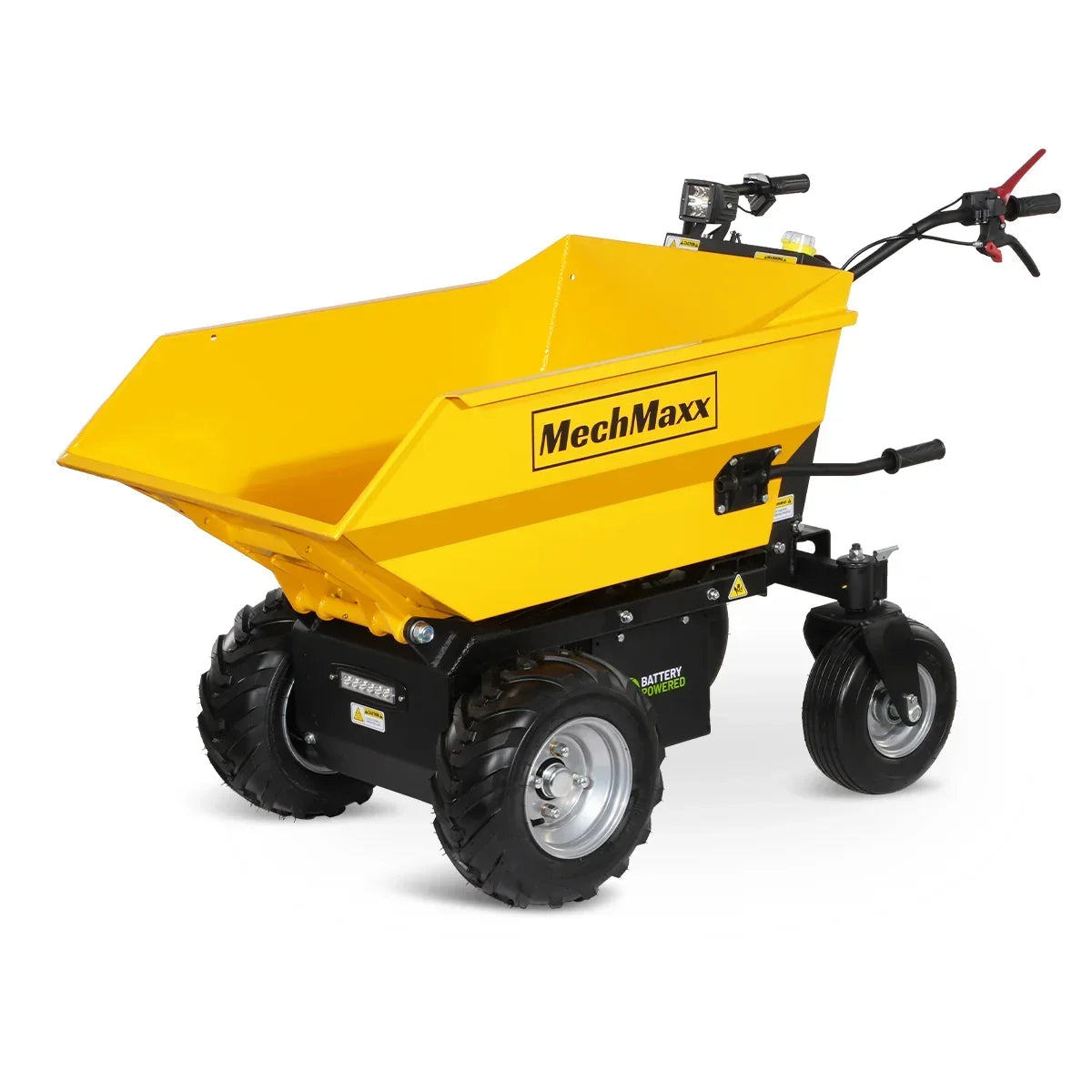 MechMaxx 1100Lbs Loading Battery Powered Barrow Electric Mini Dumper for Sale,  1000W 48V Brushless DC Motor,  E50