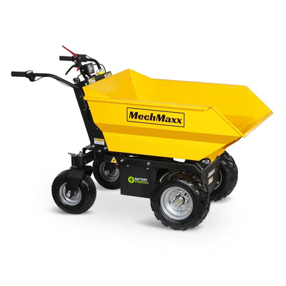 MechMaxx 1100Lbs Loading Battery Powered Barrow Electric Mini Dumper for Sale,  1000W 48V Brushless DC Motor,  E50