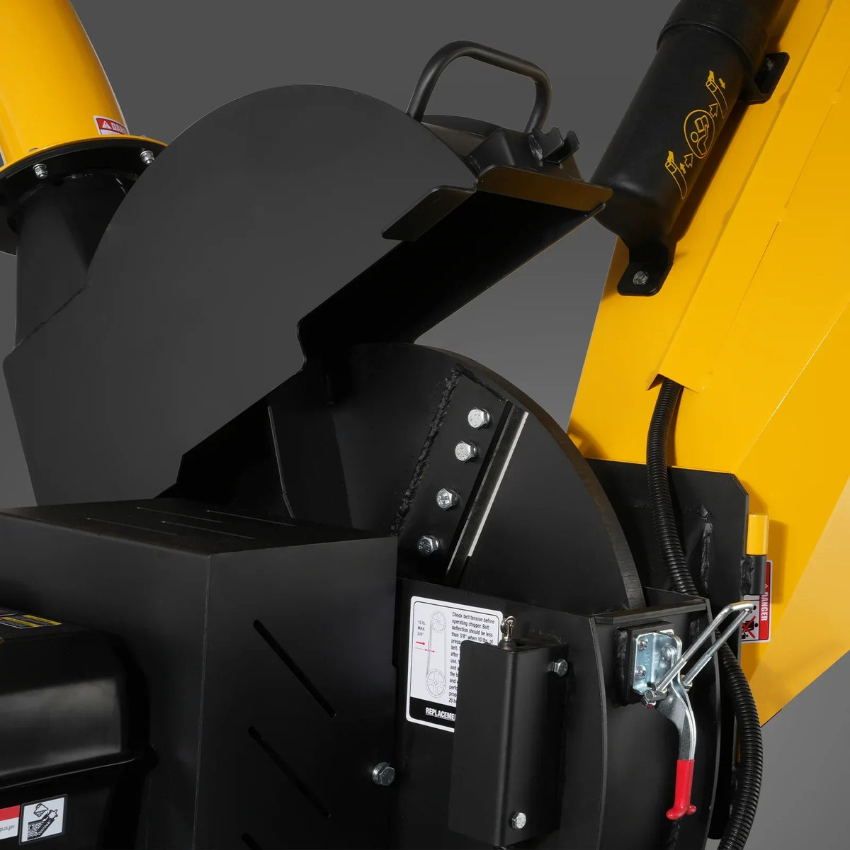 5 inch E-start DUCAR 420cc 15hp Gasoline Engine Powered Disc Wood Chipper with Taillight ,  P4205