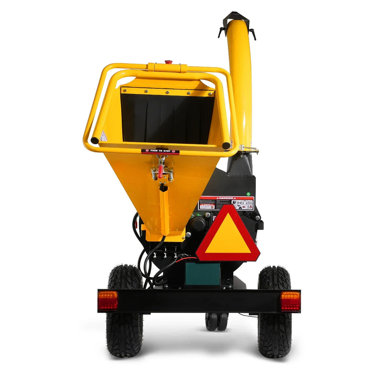 5 inch E-start DUCAR 420cc 15hp Gasoline Engine Powered Disc Wood Chipper with Taillight ,  P4205