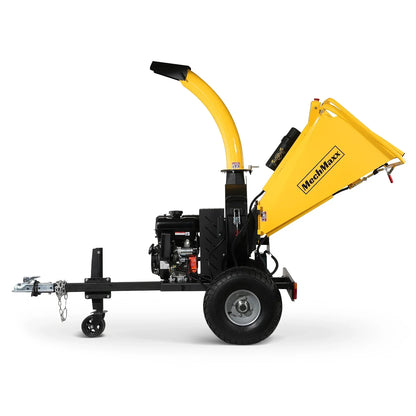 5 inch E-start DUCAR 420cc 15hp Gasoline Engine Powered Disc Wood Chipper with Taillight ,  P4205