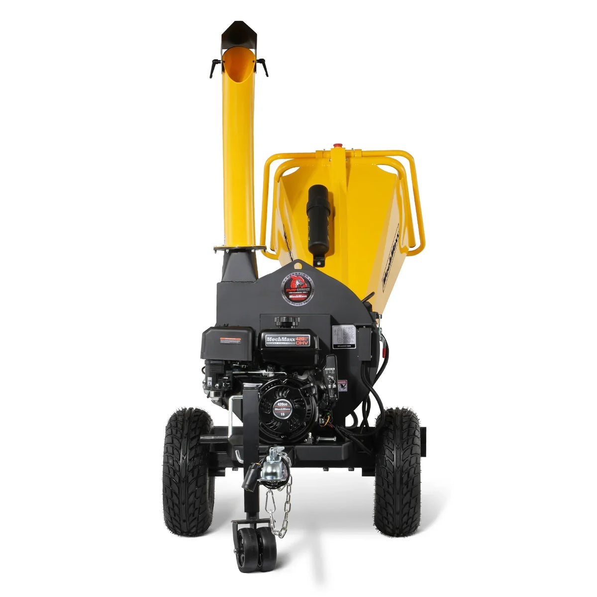 5 inch E-start DUCAR 420cc 15hp Gasoline Engine Powered Disc Wood Chipper with Taillight ,  P4205