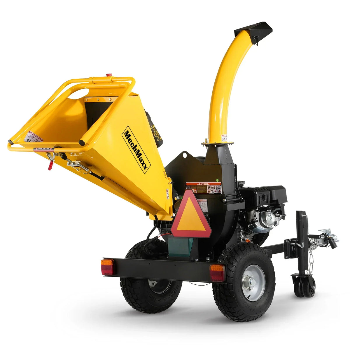 5 inch E-start DUCAR 420cc 15hp Gasoline Engine Powered Disc Wood Chipper with Taillight ,  P4205