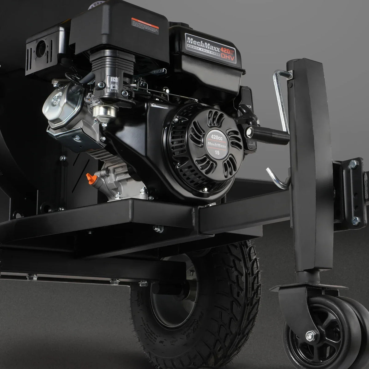 5 inch E-start DUCAR 420cc 15hp Gasoline Engine Powered Disc Wood Chipper with Taillight ,  P4205