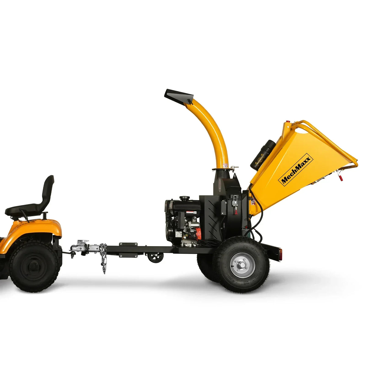 5 inch E-start DUCAR 420cc 15hp Gasoline Engine Powered Disc Wood Chipper with Taillight ,  P4205