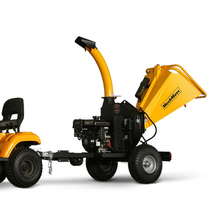 5 inch E-start DUCAR 420cc 15hp Gasoline Engine Powered Disc Wood Chipper with Taillight ,  P4205