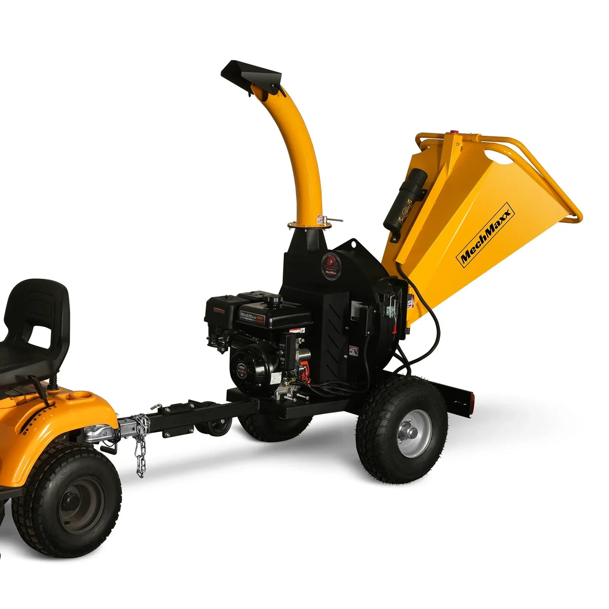 5 inch E-start DUCAR 420cc 15hp Gasoline Engine Powered Disc Wood Chipper with Taillight ,  P4205