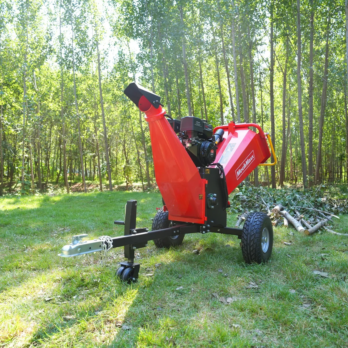 6 inch E-start ZONSEN 420cc 15hp Gasoline Engine Powered Drum Wood Chipper ,  P4206