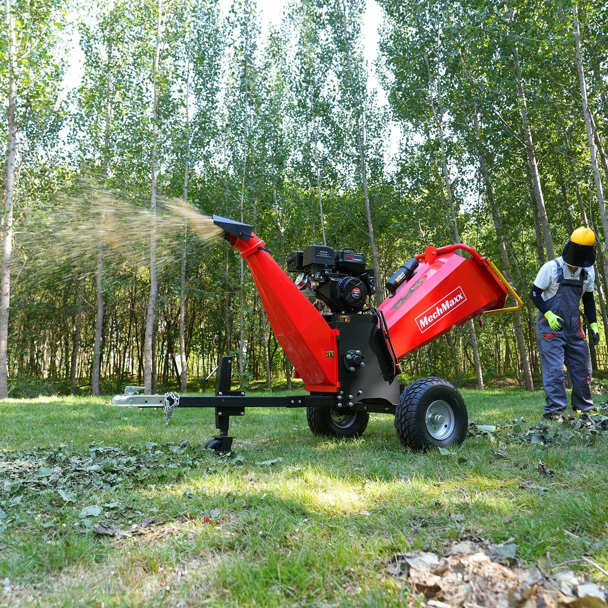 6 inch E-start ZONSEN 420cc 15hp Gasoline Engine Powered Drum Wood Chipper ,  P4206