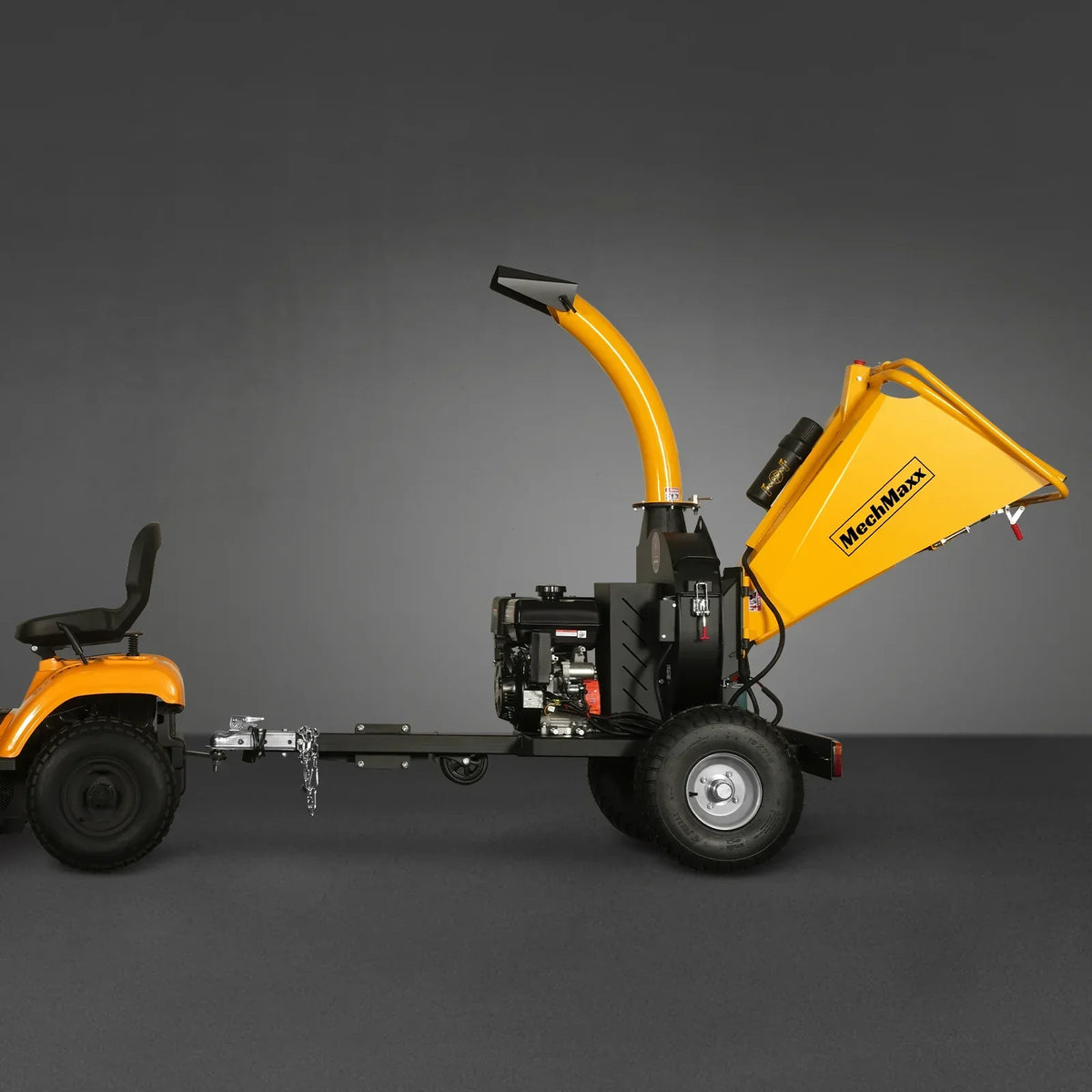 5 inch E-start DUCAR 420cc 15hp Gasoline Engine Powered Disc Wood Chipper with Taillight ,  P4205