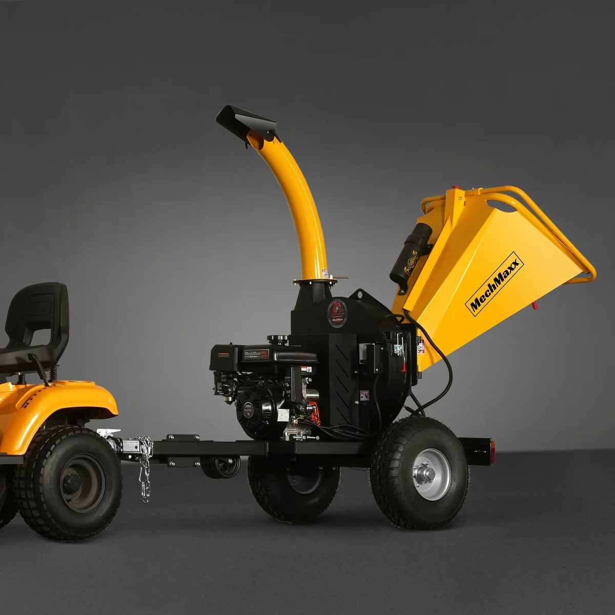 5 inch E-start DUCAR 420cc 15hp Gasoline Engine Powered Disc Wood Chipper with Taillight ,  P4205